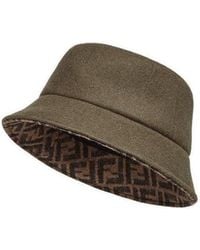 Fendi - Wool And Silk Bucket Hat - Lyst