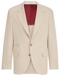Brunello Cucinelli - Cotton And Virgin Wool Gabardine Deconstructed Blazer - Lyst