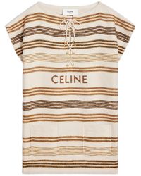 Celine - Cotton Short Dress - Lyst