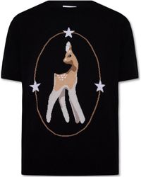 Burberry - Deer-Intarsia Wool-Cashmere Top - Lyst