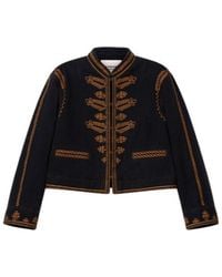Isabel Marant - Isabel Marant Étoile Embroidered Hook-Front Jacket - Lyst