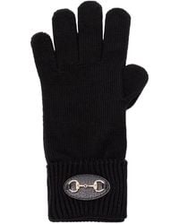 Gucci - Horsebit Knit Gloves - Lyst