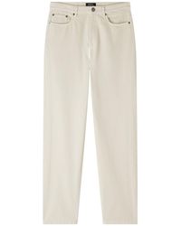 A.P.C. - Martin Button Detailed Straight Leg Jeans - Lyst