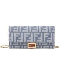 Fendi - Continental With Chain Baguette Wallet - Lyst