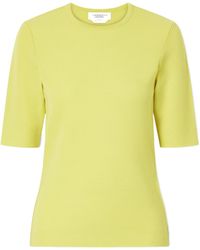Gabriela Hearst - Crew-Neck Short-Sleeve Knit Top - Lyst