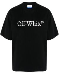 Off-White c/o Virgil Abloh - Logo Printed Crewneck T-Shirt - Lyst