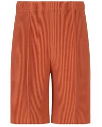 Homme Plissé Issey Miyake - Homme Plissé Issey Miyake Pleated Straight-Hem Shorts - Lyst
