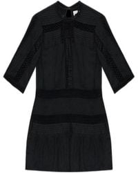 Isabel Marant - Isabel Marant Étoile Paige Lace-Trim Mini Dress - Lyst
