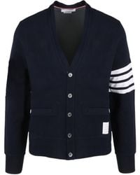 Thom Browne - 4-Bar V-Neck Cardigan - Lyst