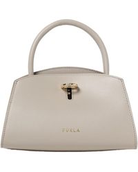Furla - Flow Logo Plaque Tote Bag - Lyst