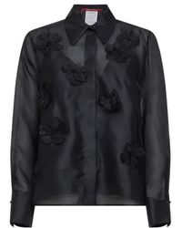Max Mara - Organza Flowers Beaded Shirt - Lyst