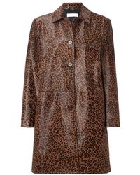 Nour Hammour - Leopard-Print Calf Hair Coat - Lyst