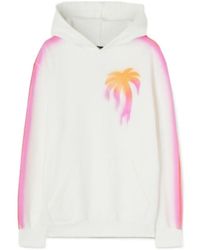 Palm Angels - Sprayed Palm Printed Hoodie - Lyst