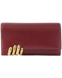 KHAITE - Embellished Textured-Leather Clutch - Lyst