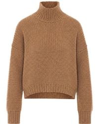 Roberto Collina - Chunky High Neck Knitted Sweater - Lyst