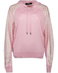 Versace - Chain-Printed Knitted Drawstring Hoodie - Lyst