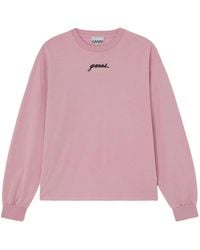 Ganni - Future Graphic Long Sleeve T-Shirt - Lyst