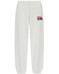 Sporty & Rich - Logo-Print Elasticated Trousers - Lyst