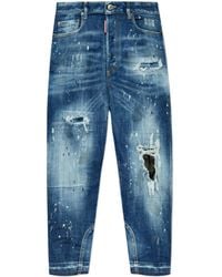 DSquared² - Distressed Cropped Jeans - Lyst