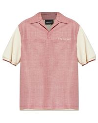 DSquared² - Houndstooth Panel Polo Shirt - Lyst