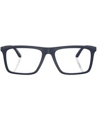 Emporio Armani - Rectangular Frame Glasses - Lyst