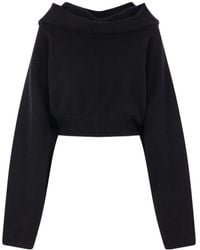 Rick Owens - Maglia Cropped Hooded Sweater - Lyst