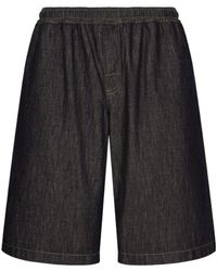 Dolce & Gabbana - Embroidered Denim Jogging Shorts - Lyst