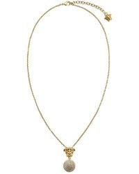 Versace - Medusa Pendant Embellished Necklace - Lyst