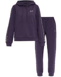 EA7 - Logo-Printed Two-Piece Tracksuit - Lyst