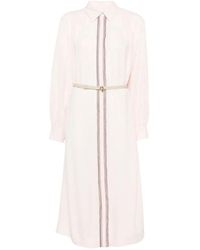 Fabiana Filippi - Belted Contrast-Trim Midi Dress - Lyst
