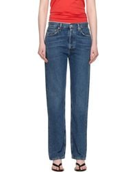 Agolde - 90's Pinch Waist Long High Rise Straight Jeans - Lyst