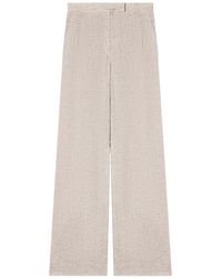 Emporio Armani - High-Waist Straight-Leg Trousers - Lyst