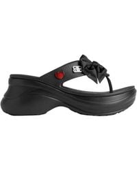 Balenciaga - Platform Thong Croc Sandals - Lyst