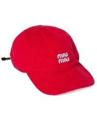 Miu Miu - Logo Embroidered Baseball Cap - Lyst