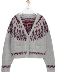 Loewe - Fair Isle Pattern Cardigan - Lyst