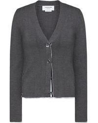 Thom Browne - Pointelle Ribbed Knit Cardigan - Lyst