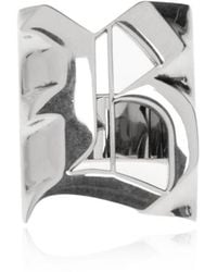 Balenciaga - Logo Signet Ring - Lyst