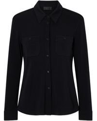Nili Lotan - Short Sleeve Lapel Collar Polo Shirt - Lyst