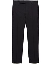 Prada - Logo Detailed Tailored Trousers - Lyst