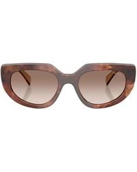 Prada - Eyewear Oval Frame Sunglasses - Lyst