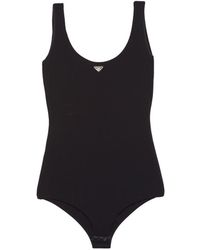 Prada - Stretch Jersey Bodysuit - Lyst