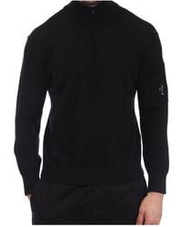 C.P. Company - Extrafine Merino Wool Half-Zip Sweater - Lyst