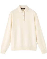 Loro Piana - Long-Sleeve Knitted Polo Shirt - Lyst