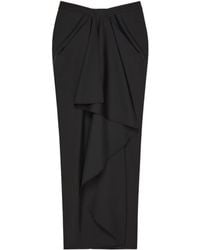 Givenchy - Draped Wrap Midi Skirt - Lyst