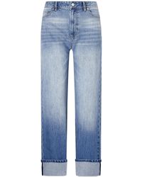Tibi - Low-Rise Straight-Leg Selvedge Jeans - Lyst