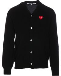 Comme des Garçons - Play Cardigan Buttons V Neck - Lyst