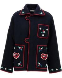 Bode - Carroll Embroidered Wool Jacket - Lyst