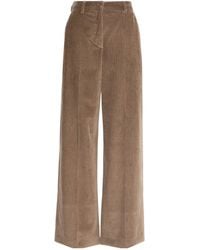 Weekend by Maxmara - Wkdtania Wide Leg Corduroy Trousers - Lyst