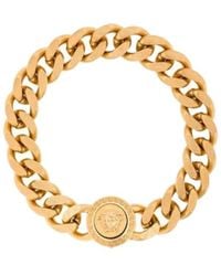Versace - Medusa Clasp Curb Chain Bracelet - Lyst