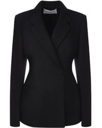 Alaïa - Alaïa Double-Breasted Fitted Waist Blazer - Lyst